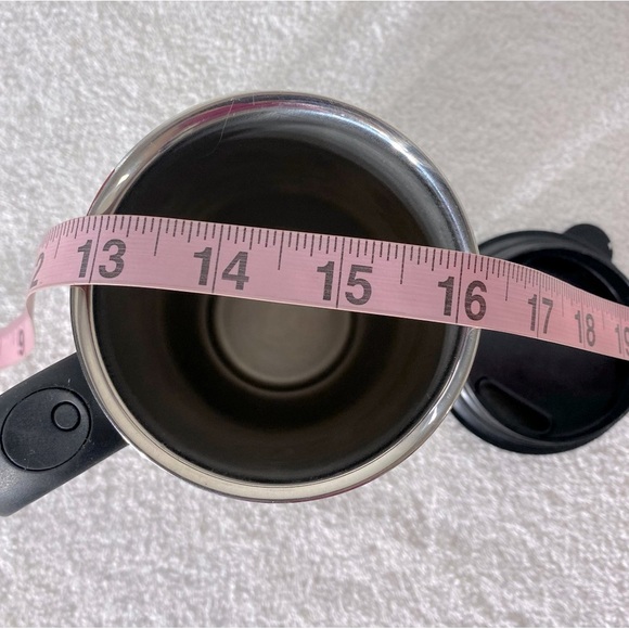 Eddie Bauer Silver Tone Metal Insulated Travel Mug With Handle - Picture 3 of 13